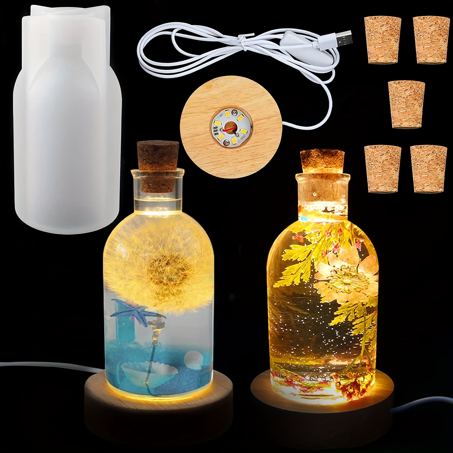 Woodworking Resin - Набор для изготовления светящихся бутылок из